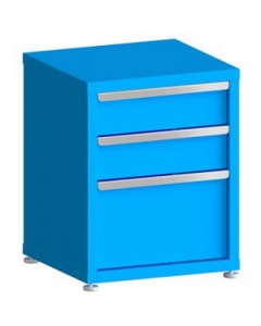 100# Capacity Drawer Cabinet, 6",6",12" drawers, 28" H x 22" W x 21" D