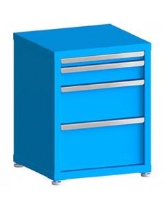 100# Capacity Drawer Cabinet, 2",4",8",10" Drawers, 28" H x 22" W x 21" D