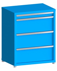 100# Capacity Drawer Cabinet, 3",10",10",10" drawers, 37" H x 30" W x 21" D