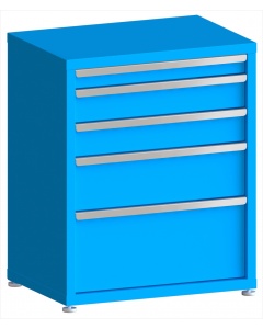 100# Capacity Drawer Cabinet, 3",5",5",8",12" drawers, 37" H x 30" W x 21" D