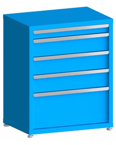 100# Capacity Drawer Cabinet, 3",6",6",6",12" drawers, 37" H x 30" W x 21" D