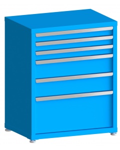100# Capacity Drawer Cabinet, 3",3",3",6",6",12" drawers, 37" H x 30" W x 21" D