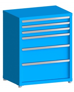 100# Capacity Drawer Cabinet, 3",3",3",6",8",10" drawers, 37" H x 30" W x 21" D