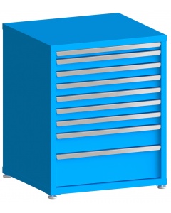 100# Capacity Drawer Cabinet, 2",3",3",3",3",3",3",5",8" drawers, 37" H x 30" W x 28" D