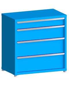 100# Capacity Drawer Cabinet, 5",8",10",10" drawers, 37" H x 36" W x 21" D