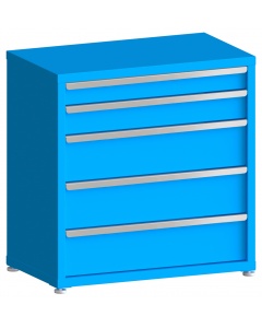 100# Capacity Drawer Cabinet, 4",5",8",8",8" drawers, 37" H x 36" W x 21" D
