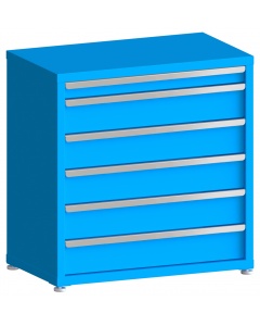 100# Capacity Drawer Cabinet, 3",6",6",6",6",6" drawers, 37" H x 36" W x 21" D