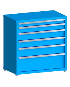 100# Capacity Drawer Cabinet, 3",4",5",5",6",10" drawers, 37" H x 36" W x 21" D