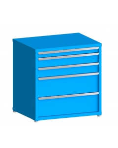 100# Capacity Drawer Cabinet, 3",5",5",10",10" drawers, 37" H x 36" W x 28" D