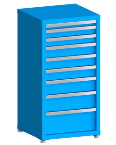 100# Capacity Drawer Cabinet, 2",3",3",4",4",4",5",6",8" drawers, 43" H x 22" W x 21" D