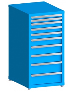100# Capacity Drawer Cabinet, 2",2",3",3",3",4",5",5",6",6" drawers, 43" H x 22" W x 28" D