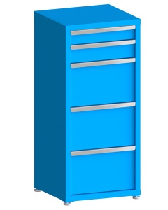 200# Capacity Drawer Cabinet, 4",5",12",12",12" drawers, 49" H x 22" W x 21" D