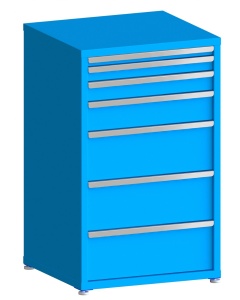 100# Capacity Drawer Cabinet, 2",3",4",6",10",10",10" drawers, 49" H x 30" W x 28" D