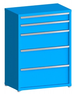 200# Capacity Drawer Cabinet, 5",6",10",12",12" drawers, 49" H x 36" W x 21" D
