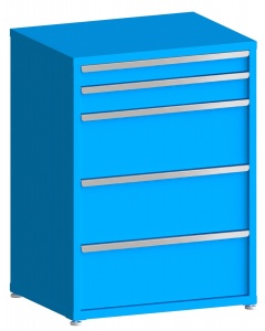 100# Capacity Drawer Cabinet, 4",5",12",12",12" drawers, 49" H x 36" W x 28" D