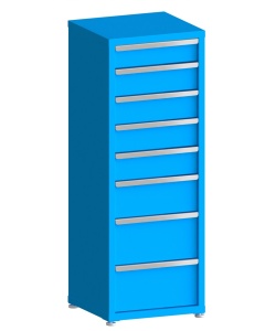 200# Capacity Drawer Cabinet, 5",6",6",6",6",8",10",10" drawers, 61" H x 22" W x 21" D