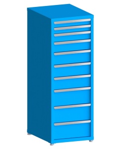 100# Capacity Drawer Cabinet, 3",3",4",5",6",6",6",8",8",8" drawers, 61" H x 22" W x 28" D