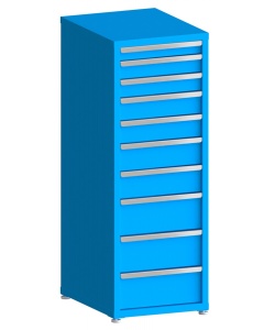 100# Capacity Drawer Cabinet, 3",4",4",5",5",6",6",8",8",8" drawers, 61" H x 22" W x 28" D