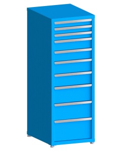100# Capacity Drawer Cabinet, 3",3",3",5",5",6",6",8",8",10" drawers, 61" H x 22" W x 28" D