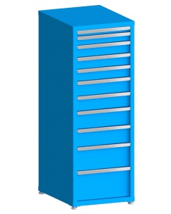100# Capacity Drawer Cabinet, 2",3",4",4",4",5",5",6",6",8",10" drawers, 61" H x 22" W x 28" D
