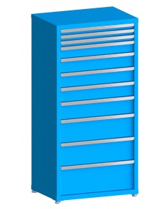 100# Capacity Drawer Cabinet, 2",2",2",4",5",5",5",6",8",8",10" drawers, 61" H x 30" W x 21" D