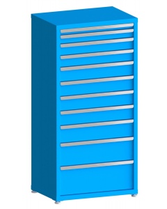 100# Capacity Drawer Cabinet, 2",3",4",4",5",5",5",5",6",8",10" drawers, 61" H x 30" W x 21" D
