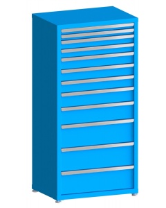 100# Capacity Drawer Cabinet, 2",2",3",3",4",4",4",5",6",8",8",8" drawers, 61" H x 30" W x 21" D