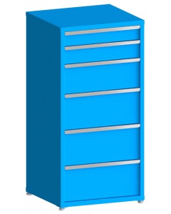 100# Capacity Drawer Cabinet, 5",6",10",12",12",12" drawers, 61" H x 30" W x 28" D