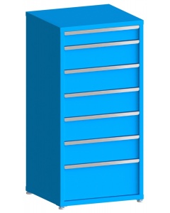 100# Capacity Drawer Cabinet, 5",8",8",8",8",8",12" drawers, 61" H x 30" W x 28" D