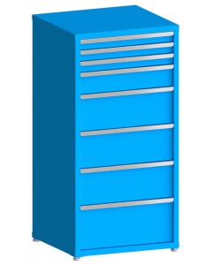 100# Capacity Drawer Cabinet, 3",3",3",6",10",10",10",12" drawers, 61" H x 30" W x 28" D