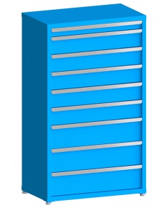 100# Capacity Drawer Cabinet, 3",6",6",6",6",6",8",8",8" drawers, 61" H x 36" W x 21" D