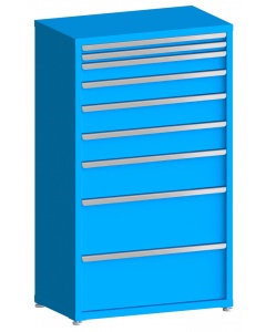 100# Capacity Drawer Cabinet, 2",2",4",5",6",6",8",12",12" drawers, 61" H x 36" W x 21" D