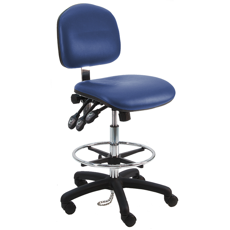 Shop Cushioned Electrostatic Discharge (ESD) Industrial Chairs for Cleanrooms at BenchPro.com