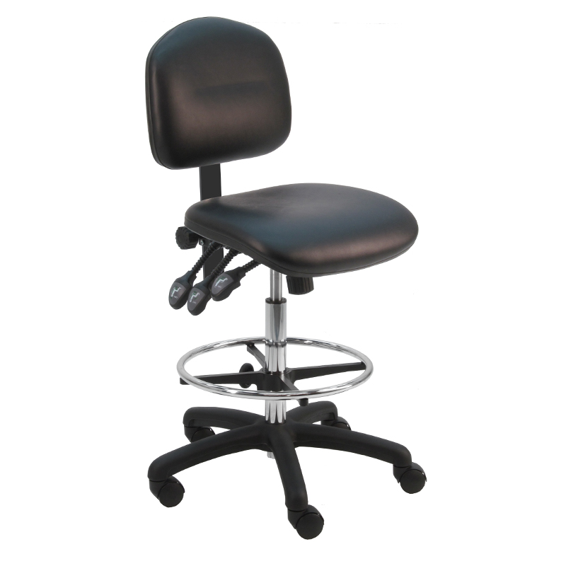 Shop Vinyl Cushioned Industrial Office Chairs at BenchPro.com